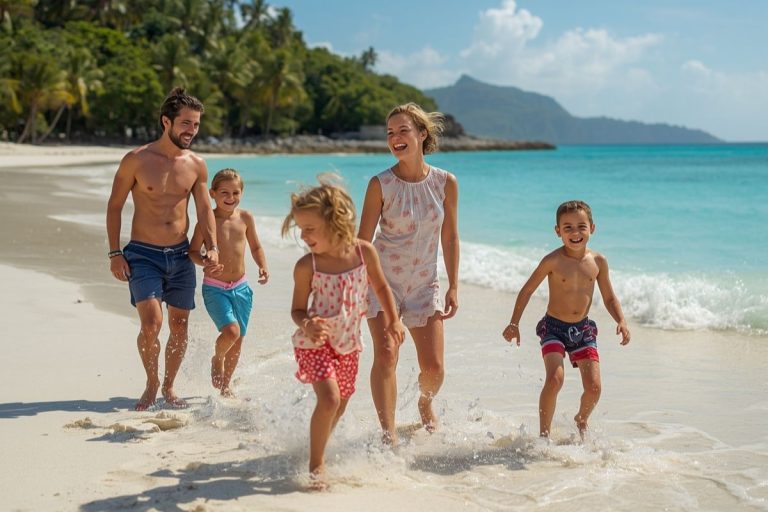 familie op het strand